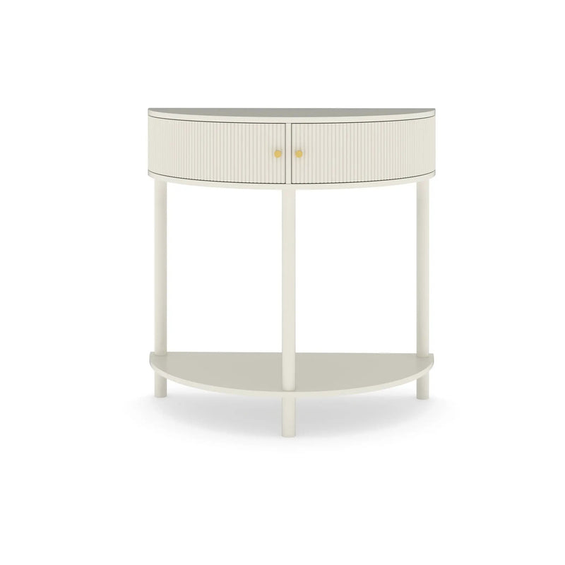 Demi Lune Console Table With 2 Storage Drawers by HouseOfZazla