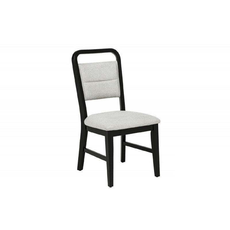 Dining Set With Round Table And 4 Upholstered Chairs - Black / Gray by HouseOfZazla