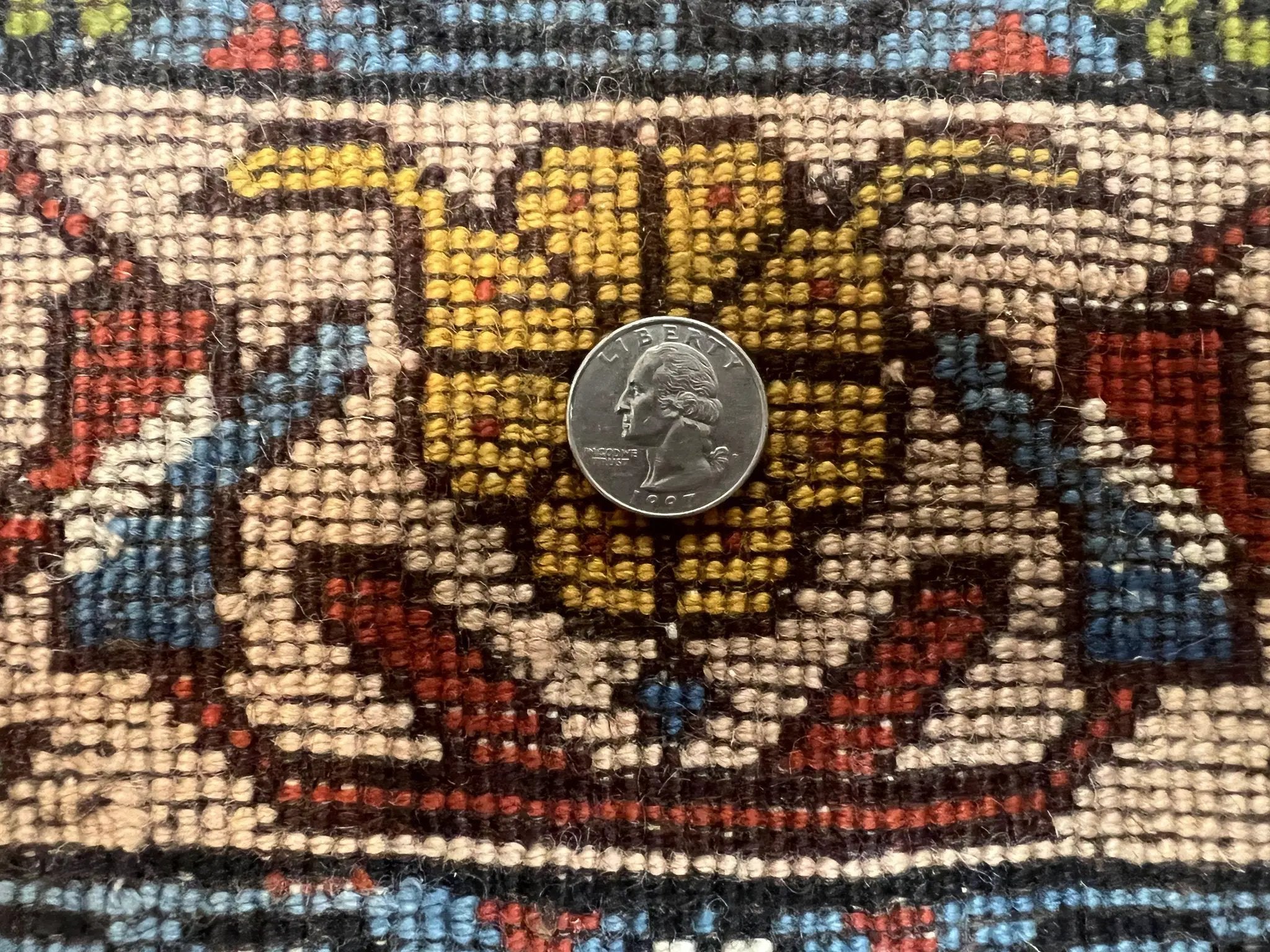 Persian Tribal Runner Rug 2.9 x 14, Colorful Rare Antique Persian Shiraz Yalameh Geometric Carpet for Hallway, 14ft Runner, Handmade, Wool, Red by Jewel Rugs