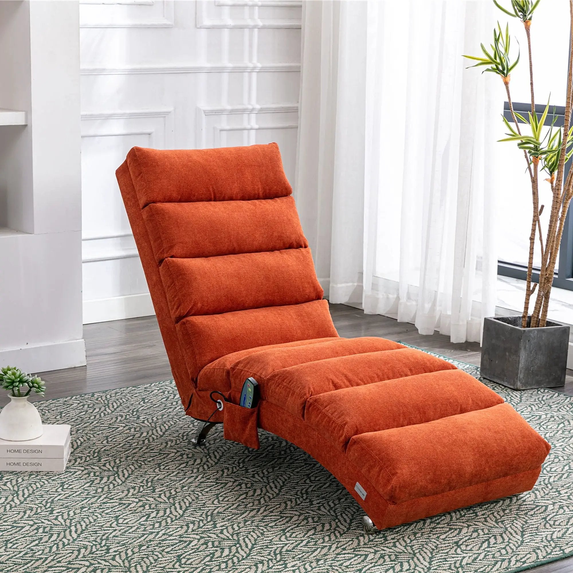 Massage Chaise Lounge Indoor With Remote Control, Ergonomic Electric Massage Lounger by Unique Piece Furniture