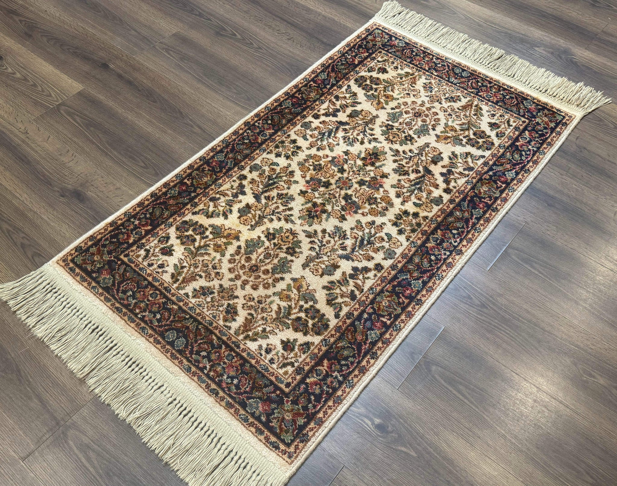 Karastan Rug 2x4, Ivory Sarouk #760, Vintage Wool Small Karastan Carpet, Original 700 Series, Discontinued by Jewel Rugs