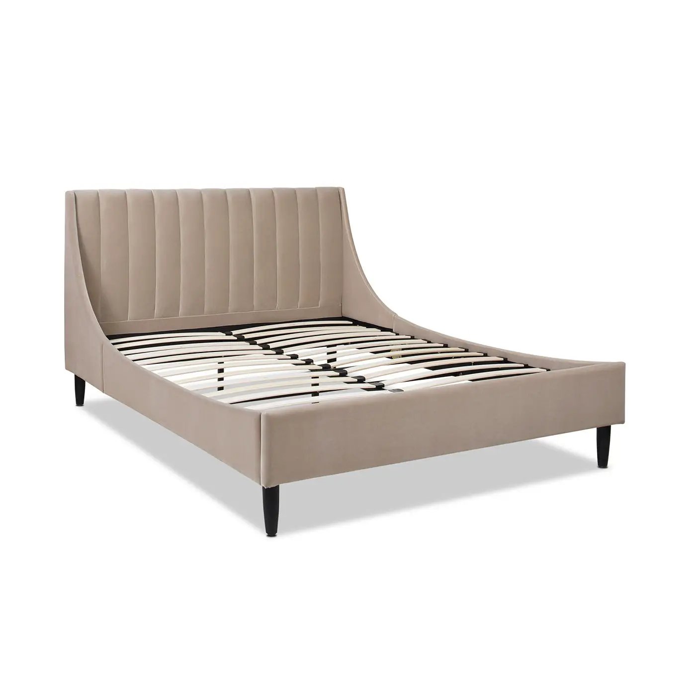 Aspen - Vertical Tufted Modern Headboard Platform Bed Set by HouseOfZazla