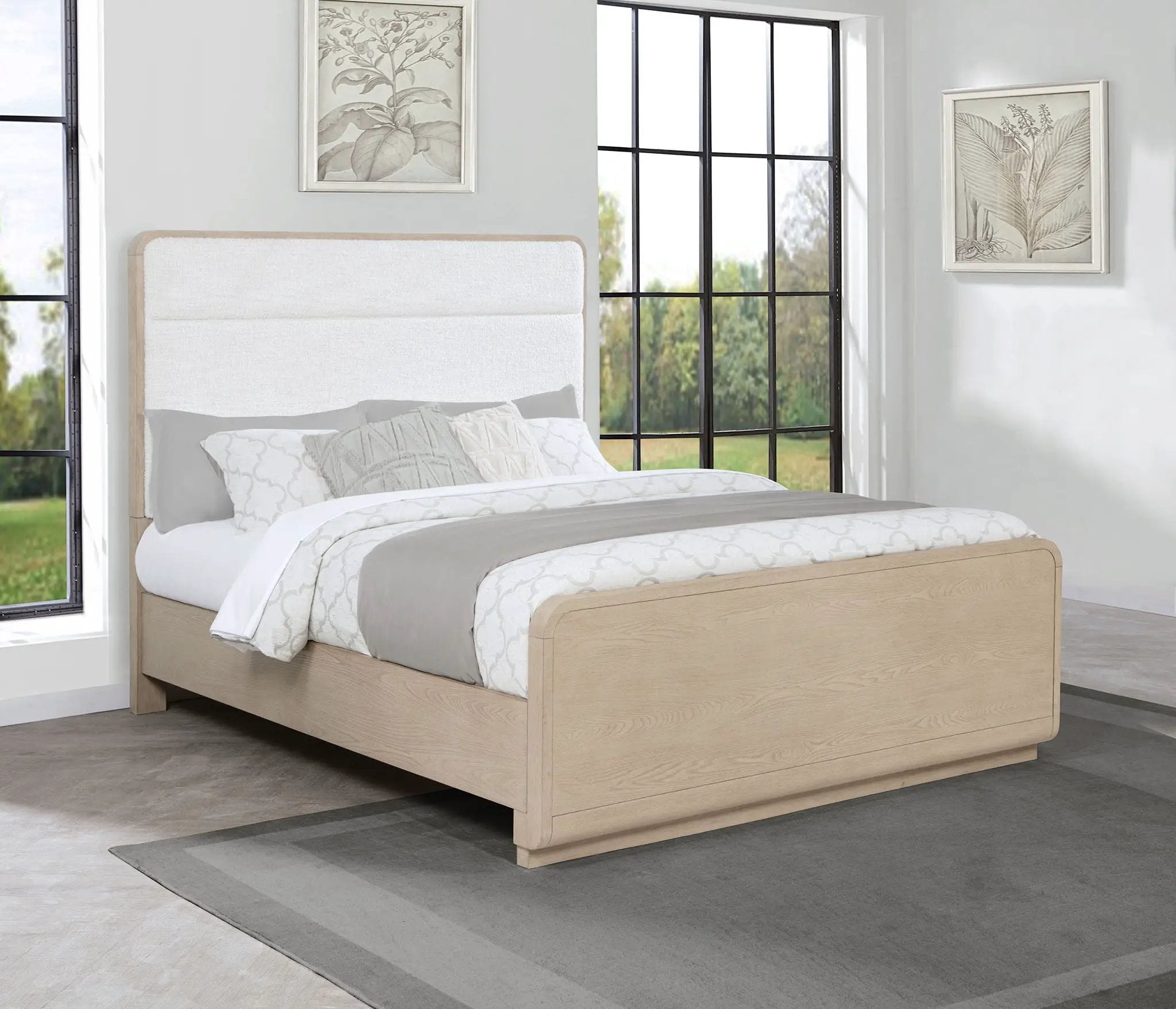 Ladera 56-inch Queen Panel Bed Light Elm by Unique Piece Furniture