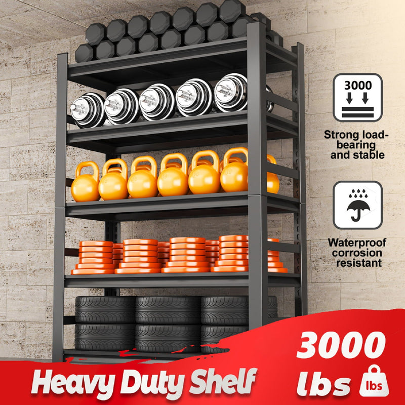 5 Tier Heavy Duty Shelving Unit Adjustable Shelving Units by HouseOfZazla