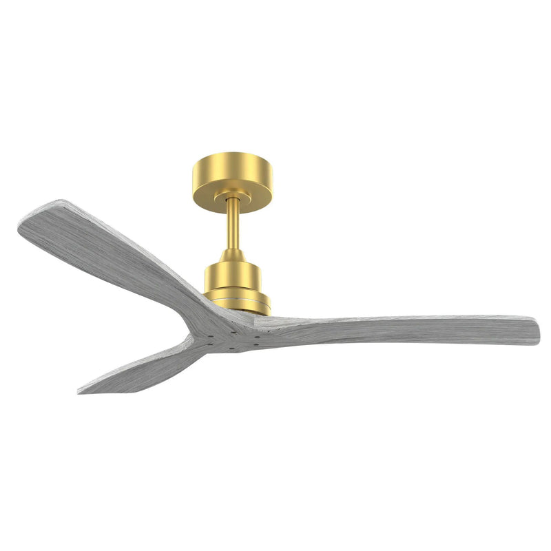 Indoor Ceiling Fan Without Light 3 Solid Wood Blades Remote Control Reversible Dc Motor - Gold by HouseOfZazla