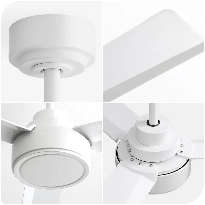 Ceiling Fan Without Light, 3 Blades Farmhouse Ceiling Fan With Remote Control 6-Speed Reversible Dc Motor For Living Room, Bedroom, Kitche by Unique Piece Furniture