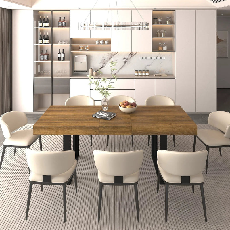 Rectangle Extendable Dining Table for 6-10 People by HouseOfZazla
