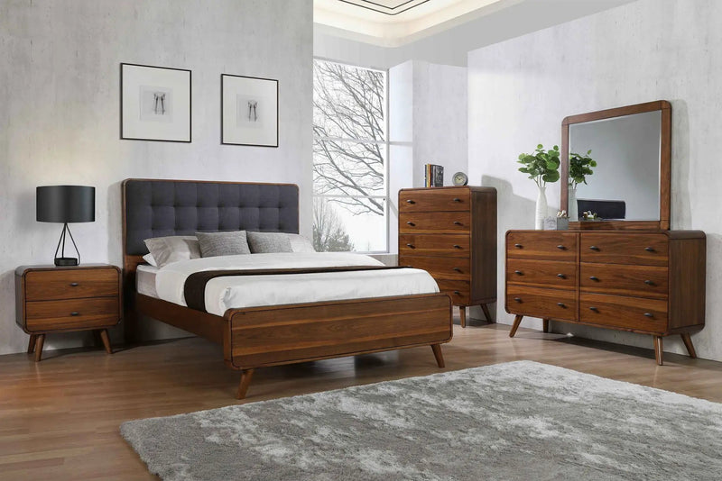 Robyn 5-piece Eastern King Bedroom Set Dark Walnut by Unique Piece Furniture