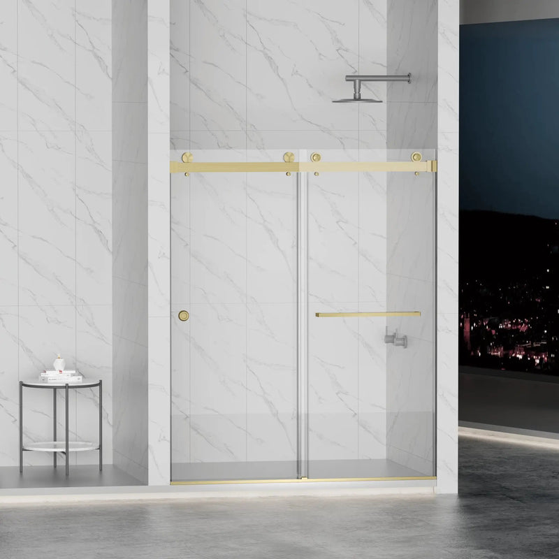 Frameless Shower Door with Double Sliding Design by HouseOfZazla