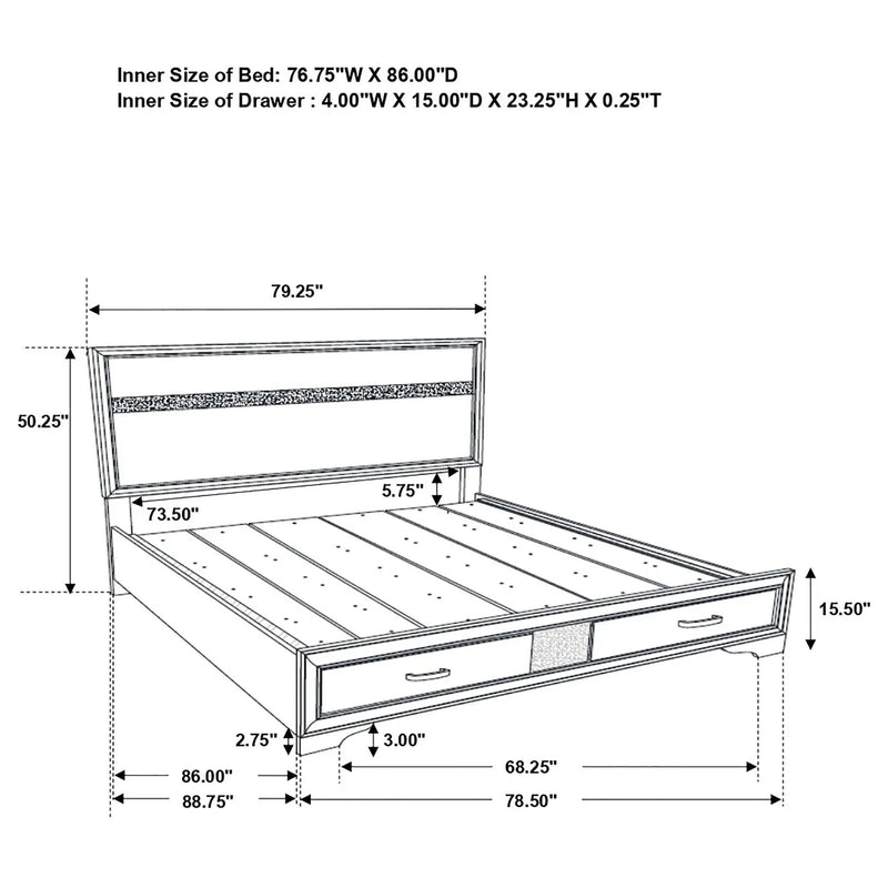 Corbin - Glittering Bedroom Set