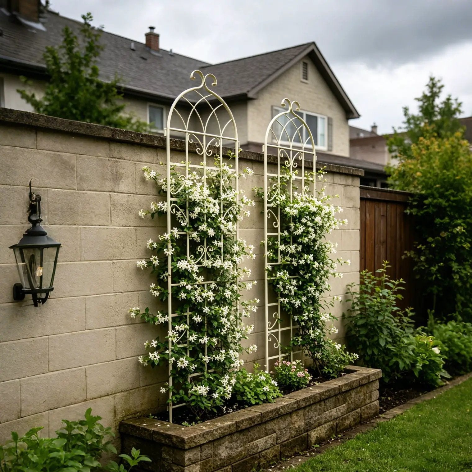 Metal Garden Rustproof Trellis For Climbing Plants Outdoor Flower Support by HouseOfZazla