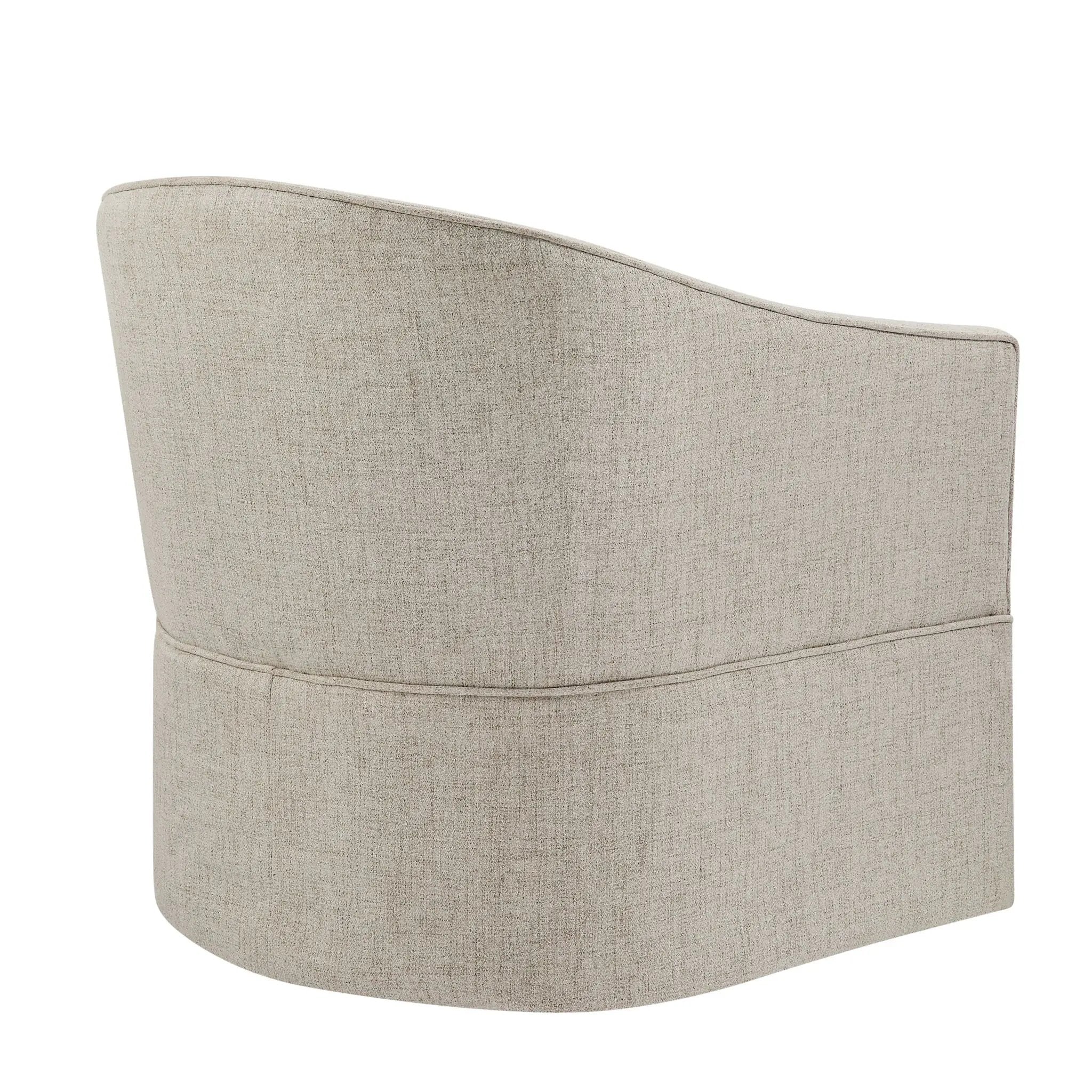 Solitude - Skirted Swivel Accent Chair With Hemp Like by HouseOfZazla