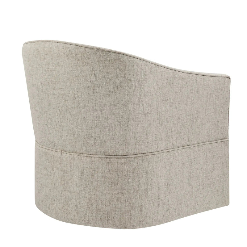 Solitude - Skirted Swivel Accent Chair With Hemp Like by HouseOfZazla