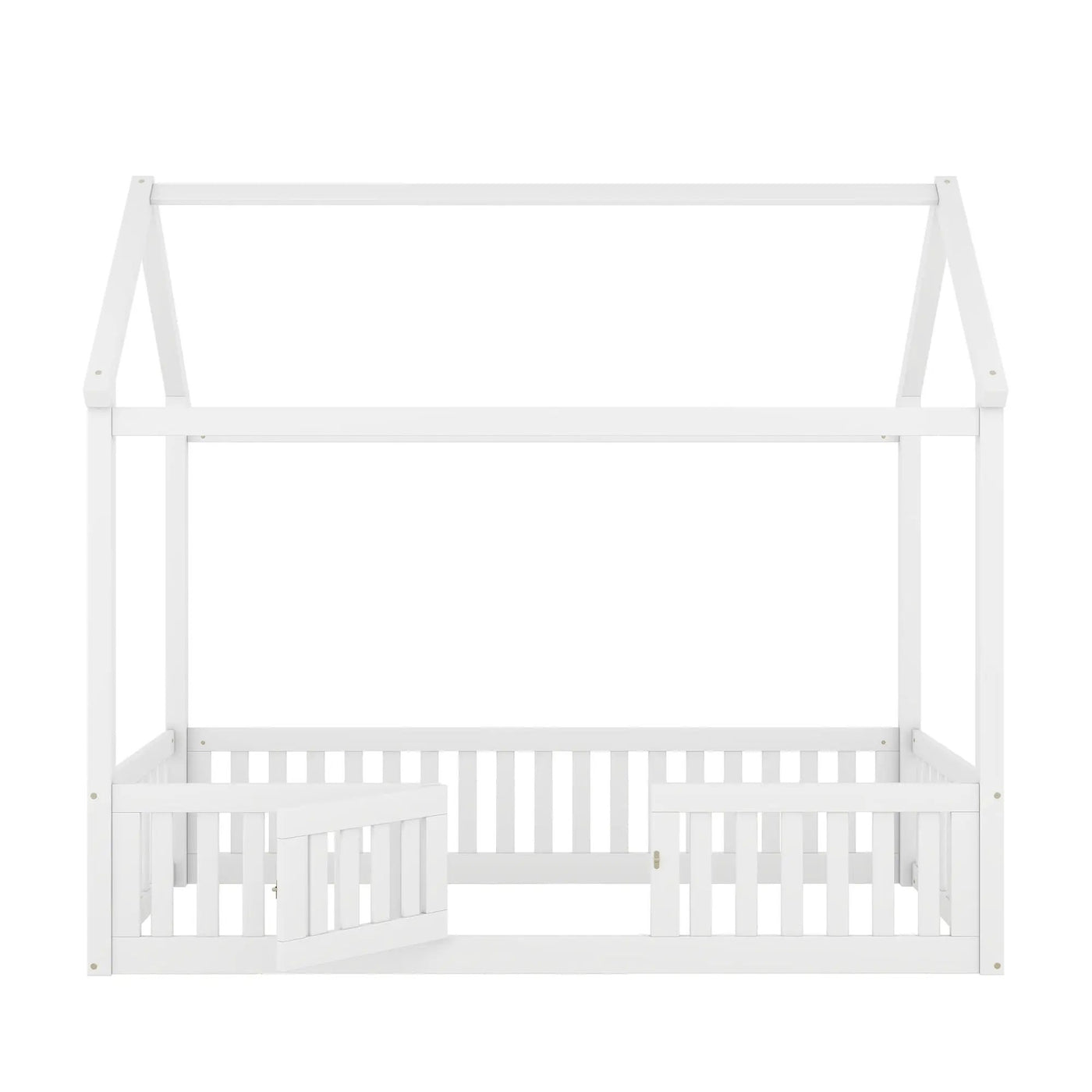 Wood House Bed With Fence And Door by Unique Piece Furniture