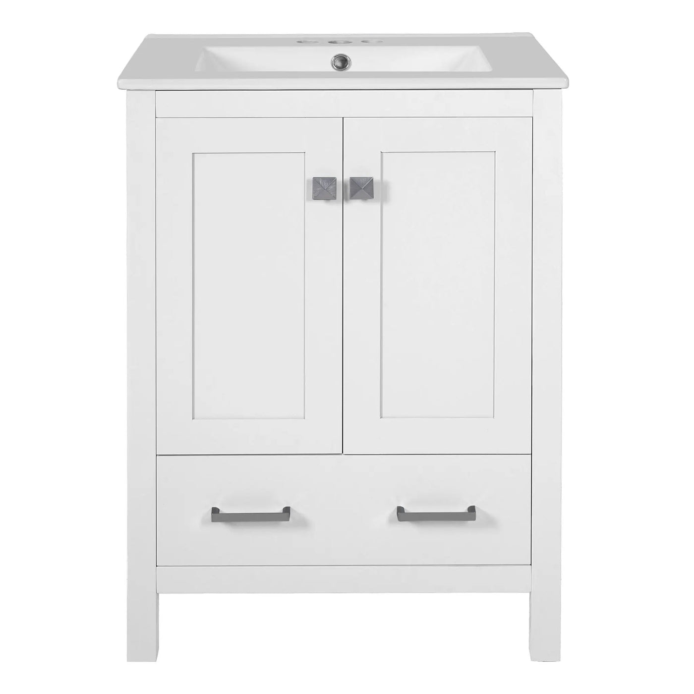 Bathroom Vanity With Integrated Undermount Ceramic Sink, 2 Doors And 1 Drawer, Soft Close Hinges by Unique Piece Furniture