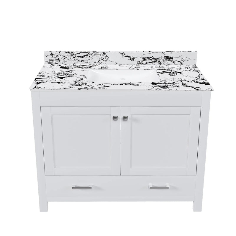 Bathroom Vanity With Storage - White by HouseOfZazla