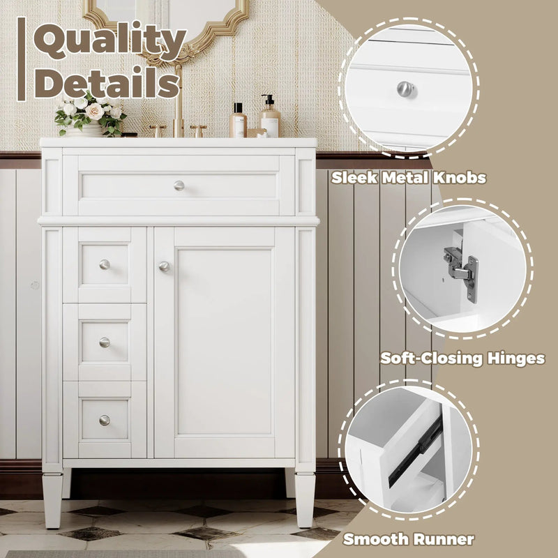 24" Bathroom Vanity with Top Sink by HouseOfZazla