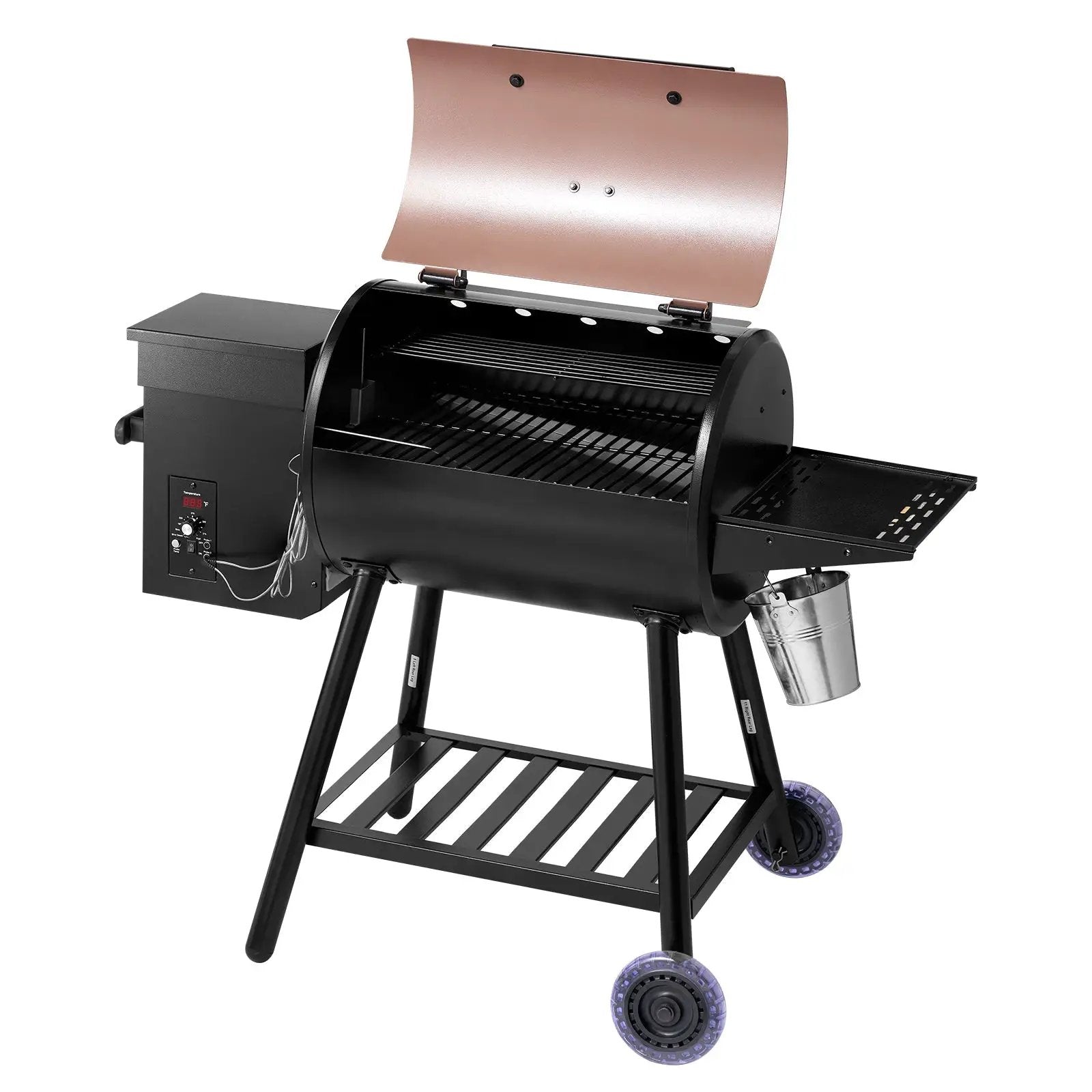 Wood Pellet Grill Smoker Outdoor Electric BBQ Grills 456 Sq.in Cook Area by HouseOfZazla