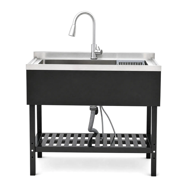 Stainless Steel Utility Sink, Freestanding Sink