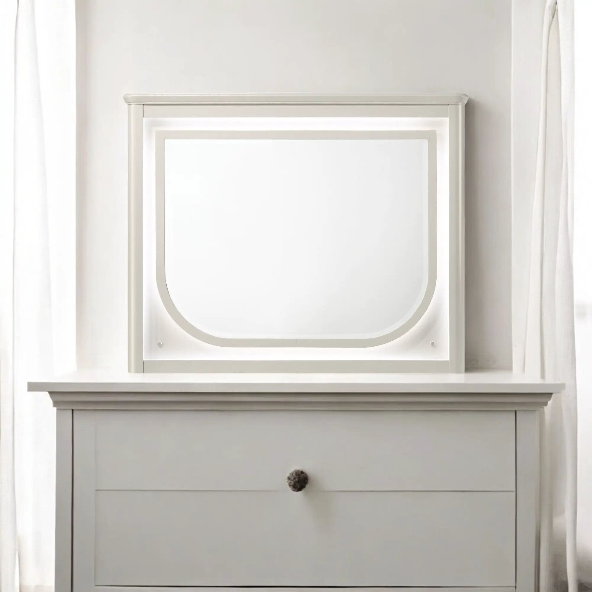 Laveda - Mirror With LED - White by Unique Piece Furniture