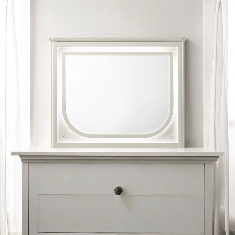Laveda - Mirror With LED - White by Unique Piece Furniture