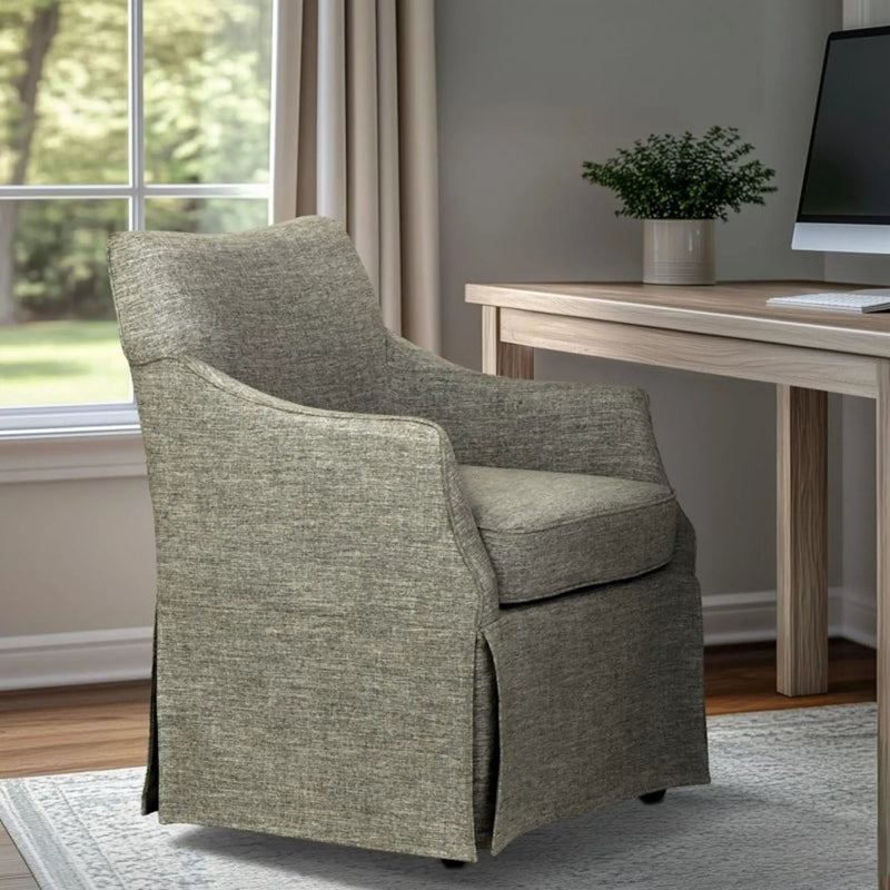 London - Upholstered Skirted Dining Arm Chair by HouseOfZazla