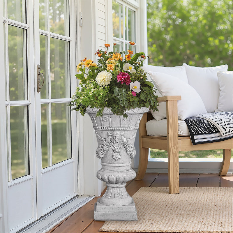 MGO Garden Urn, Light Grey, 23.75'' H by HouseOfZazla