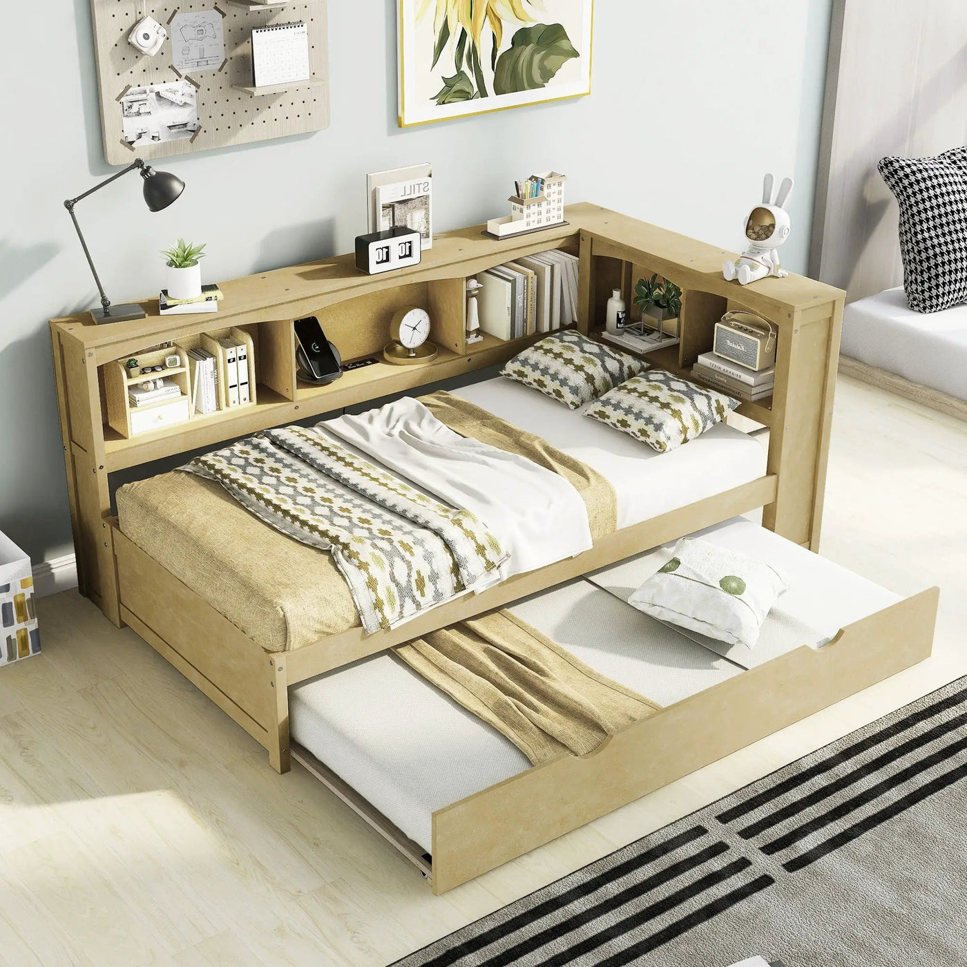 Daybed With Trundle, Storage Cabinets, USB Ports by HouseOfZazla