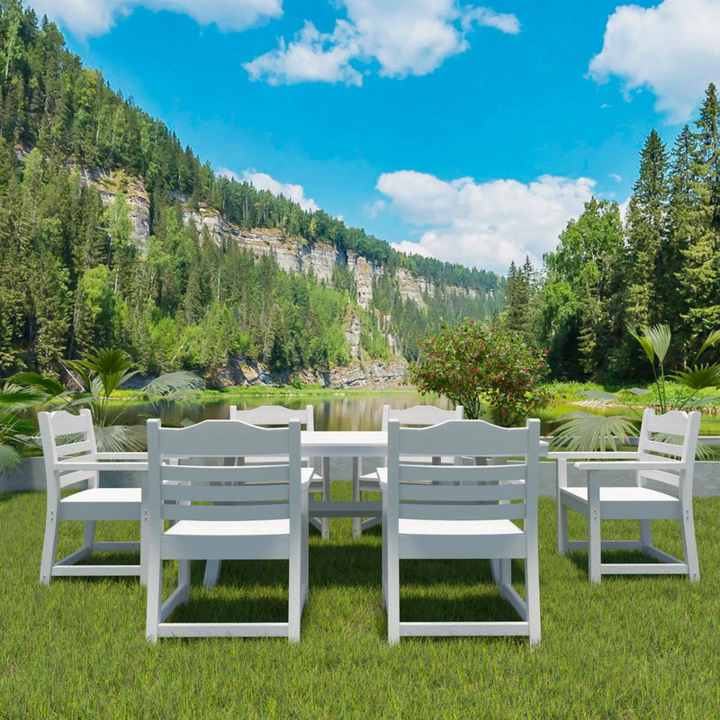 Patio Dining Chair with Armset Set of 2, Pure by HouseOfZazla