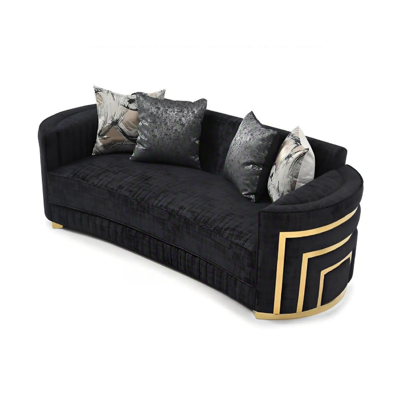 Soledad - Sofa With Upholstery And Hued Accents - Black by Unique Piece Furniture
