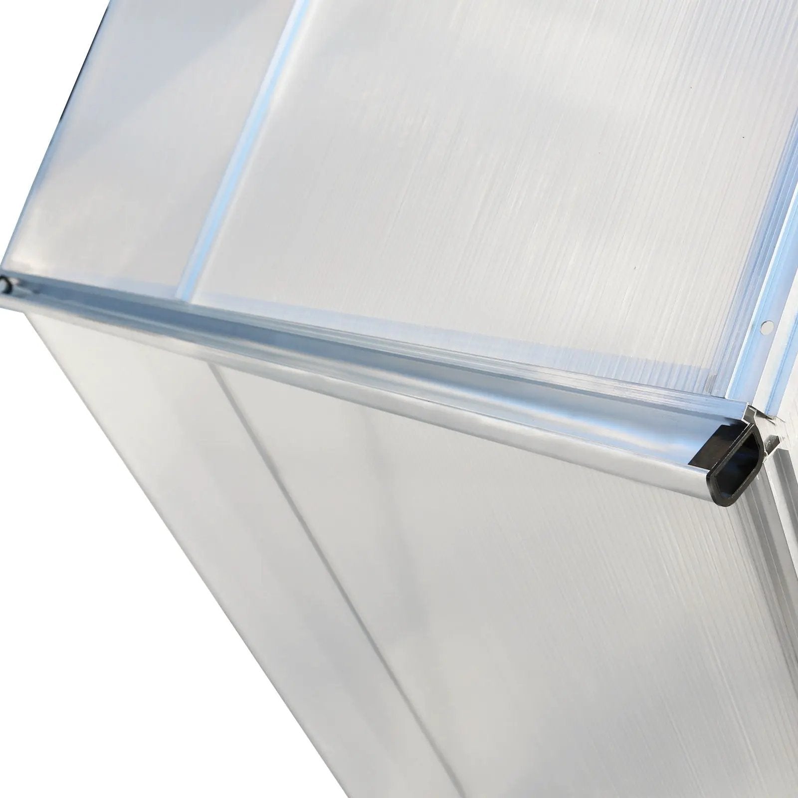 Polycarbonate house, Heavy Duty Outdoor Aluminum Walk-In House Kit With Rain Gutter, Vent And Door For Backyard Garden by HouseOfZazla