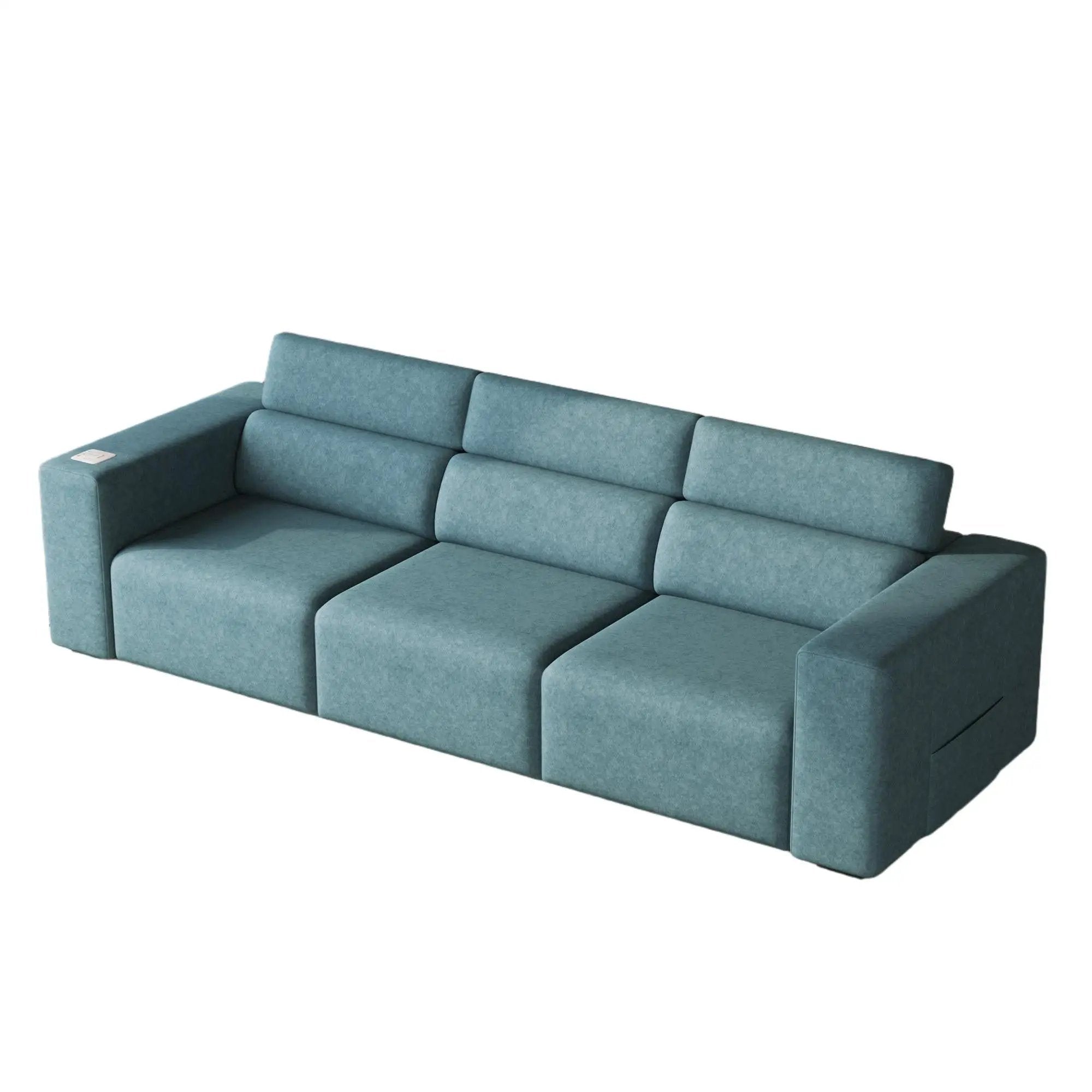 3 Seater Power Recliner Sofa With Wireless Charging And Remote Control by HouseOfZazla