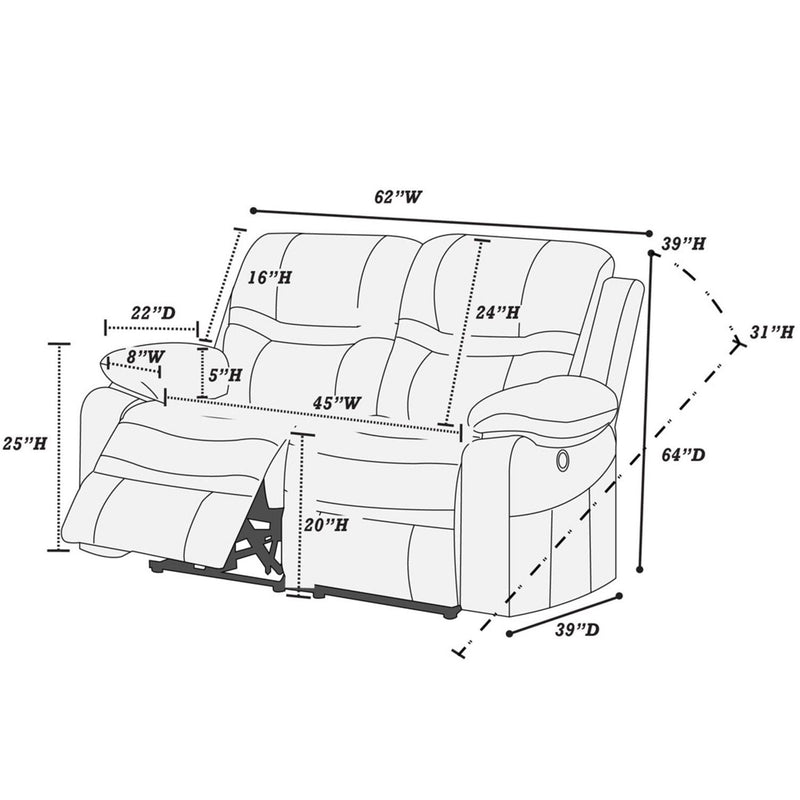 Modern Style Living Room Set With Pillow Arms by HouseOfZazla