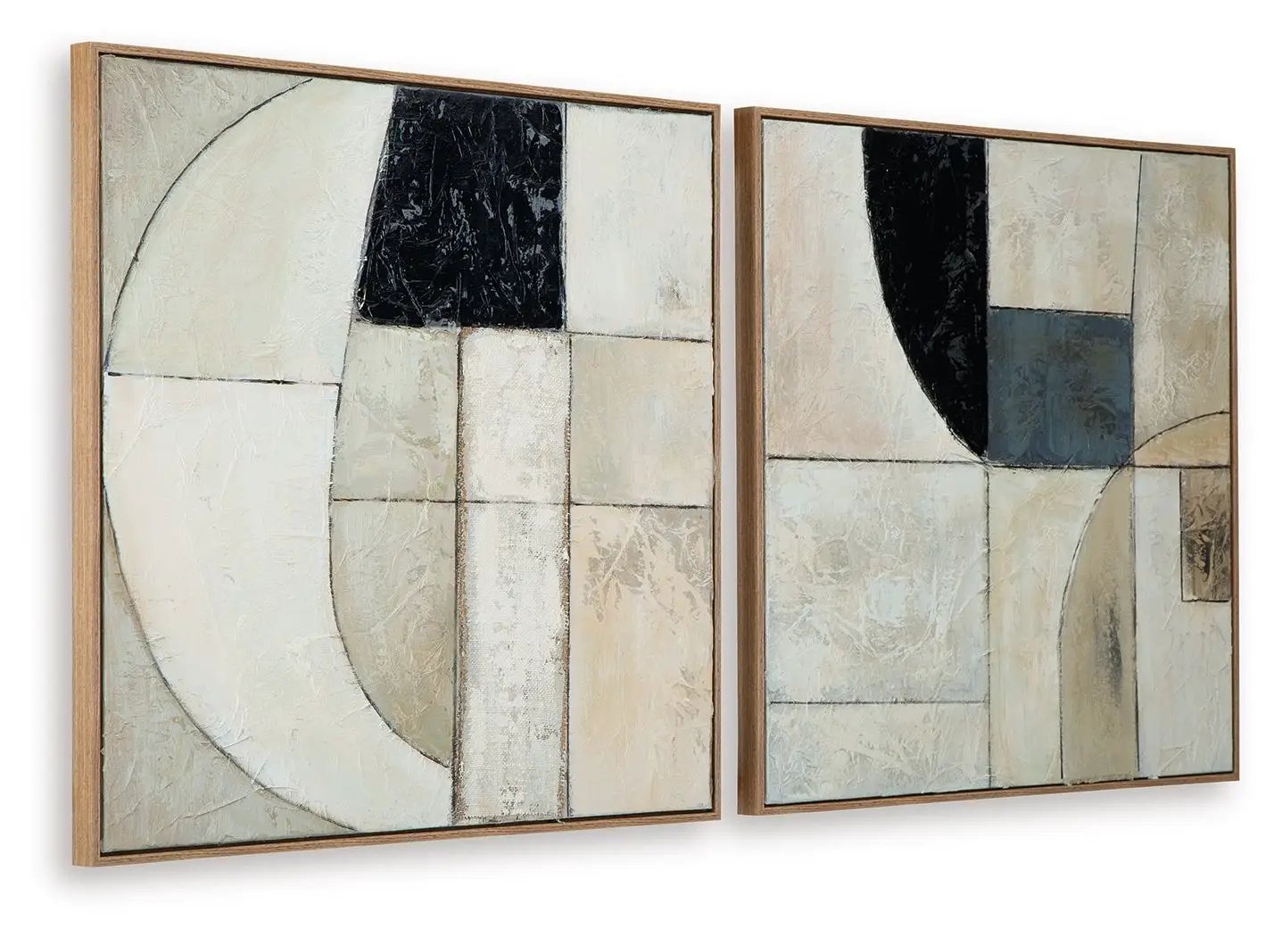 Bexlen - Wall Art Set (Set of 2) - Tan / Taupe / Black by Unique Piece Furniture
