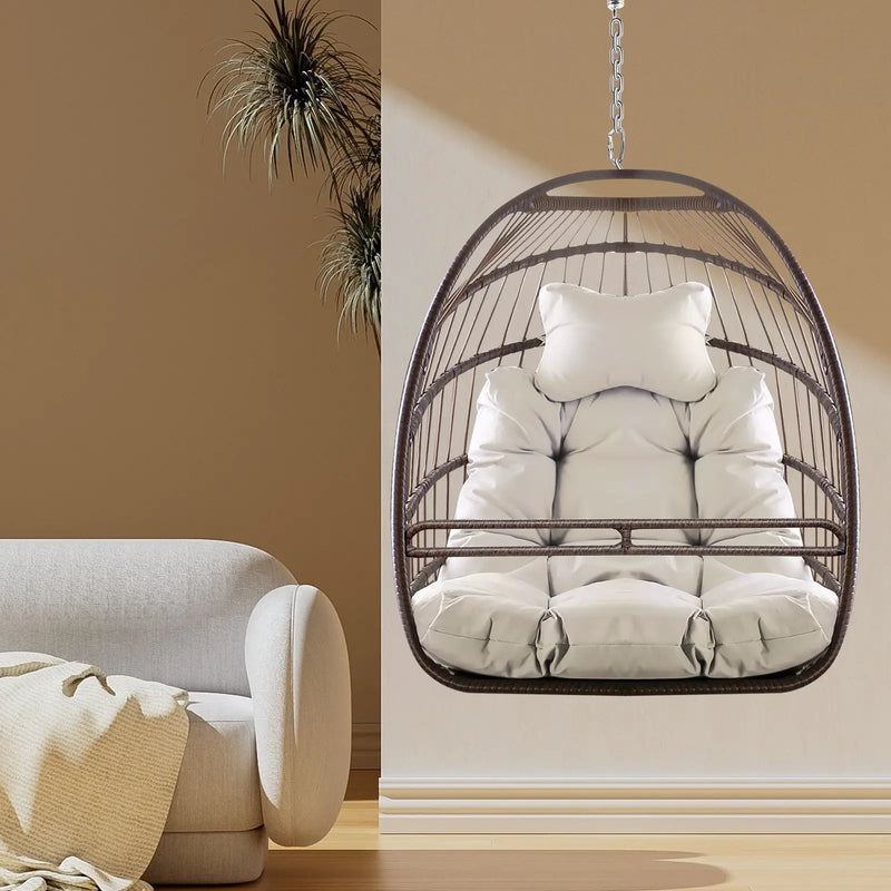 Khaki Hanging Swing Egg Chair by HouseOfZazla