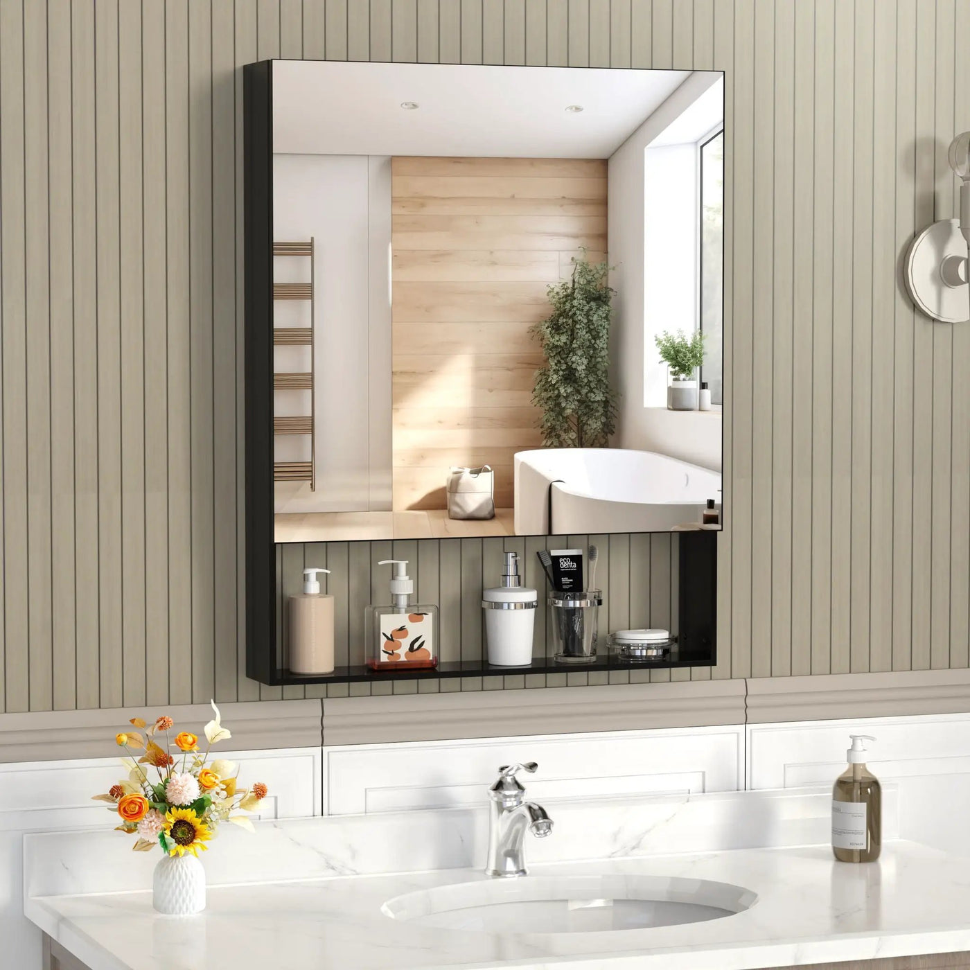 Medicine Cabinet With Mirror For Bathroom by Unique Piece Furniture