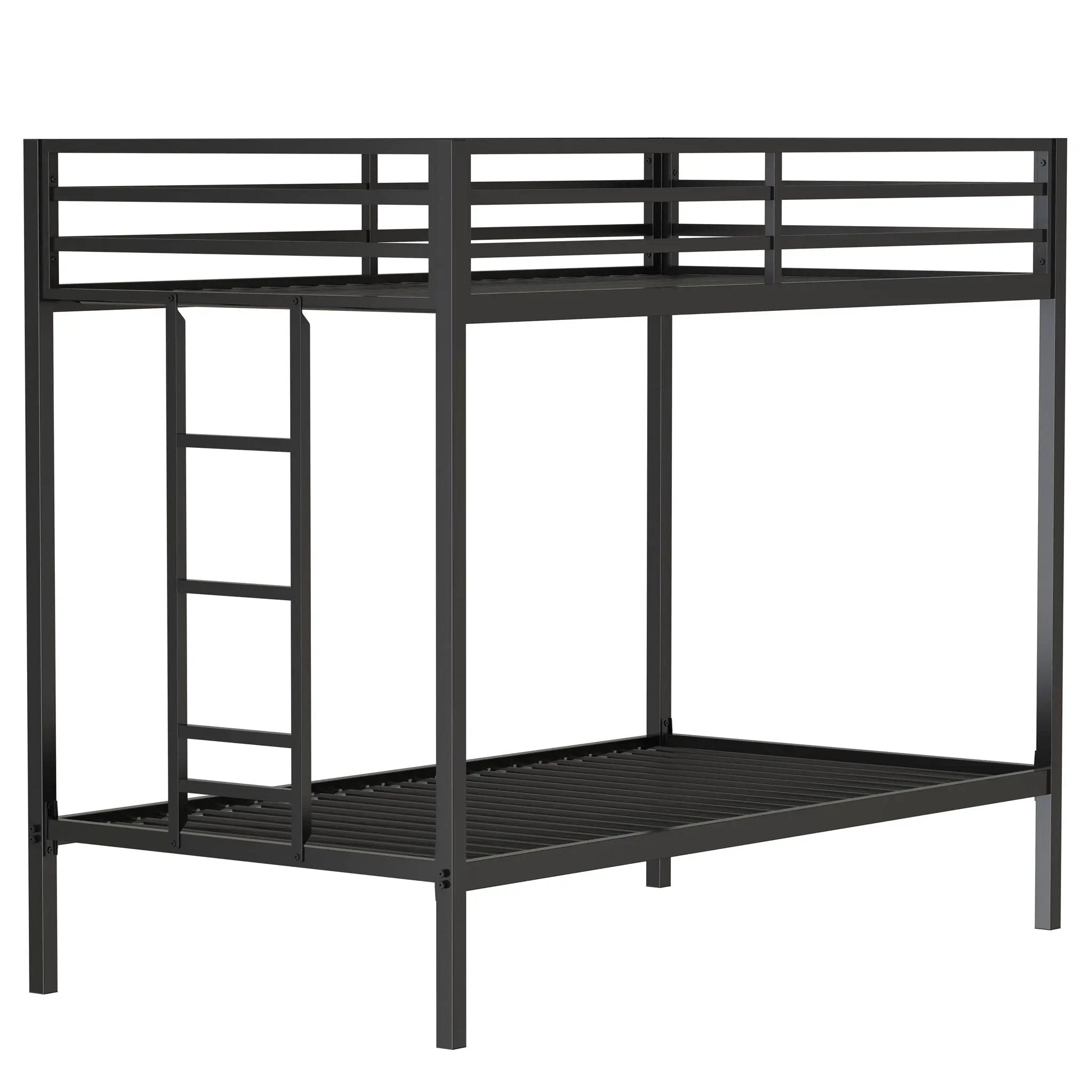Adam - Twin Over Twin Bunk Bed - Black by HouseOfZazla