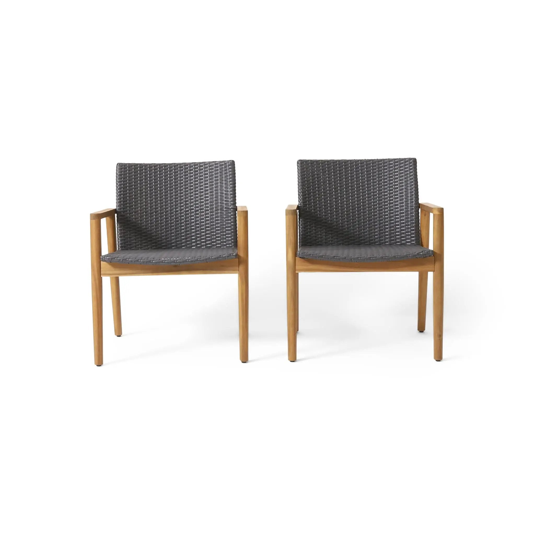 Tranquilize Outdoor Wooden Club Chair Set of 2 - Light Brown by HouseOfZazla
