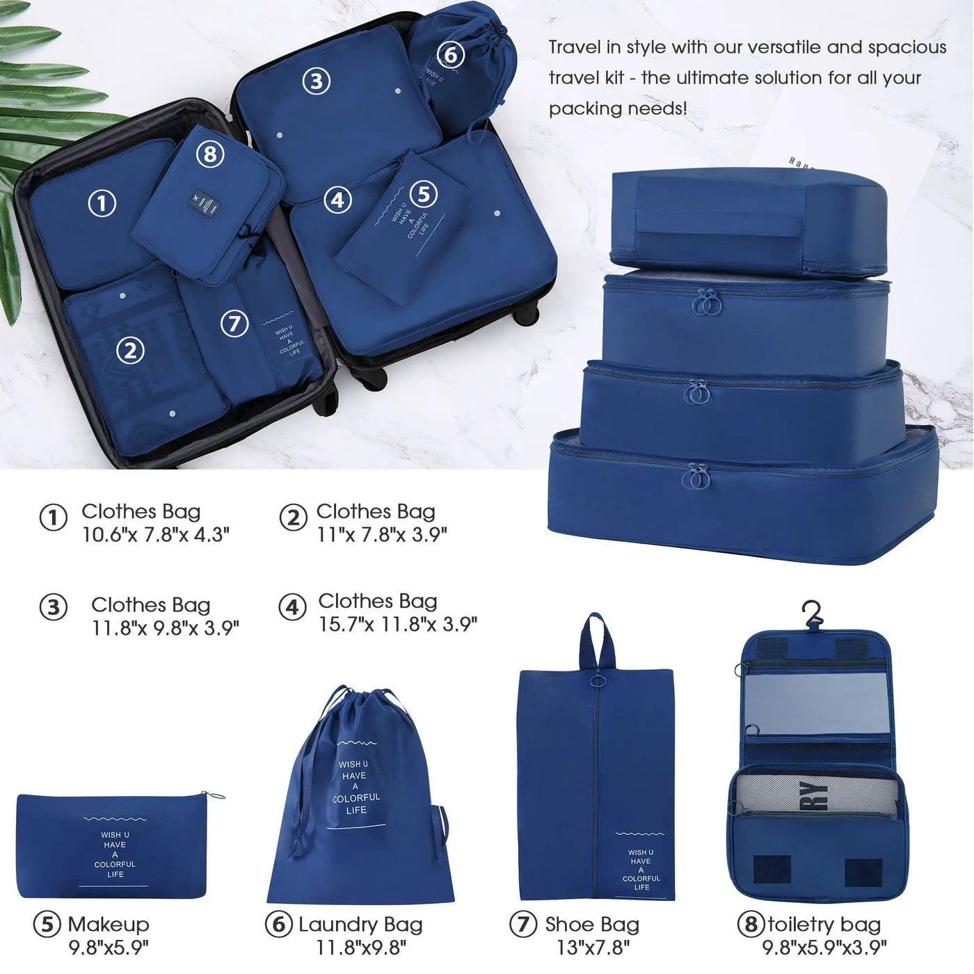 Hardshell Luggage Sets 4 Pieces + Bag Spinner Suitcase With Tsa Lock Lightweight - 16" / 20" / 24" / 28" Luggages by HouseOfZazla