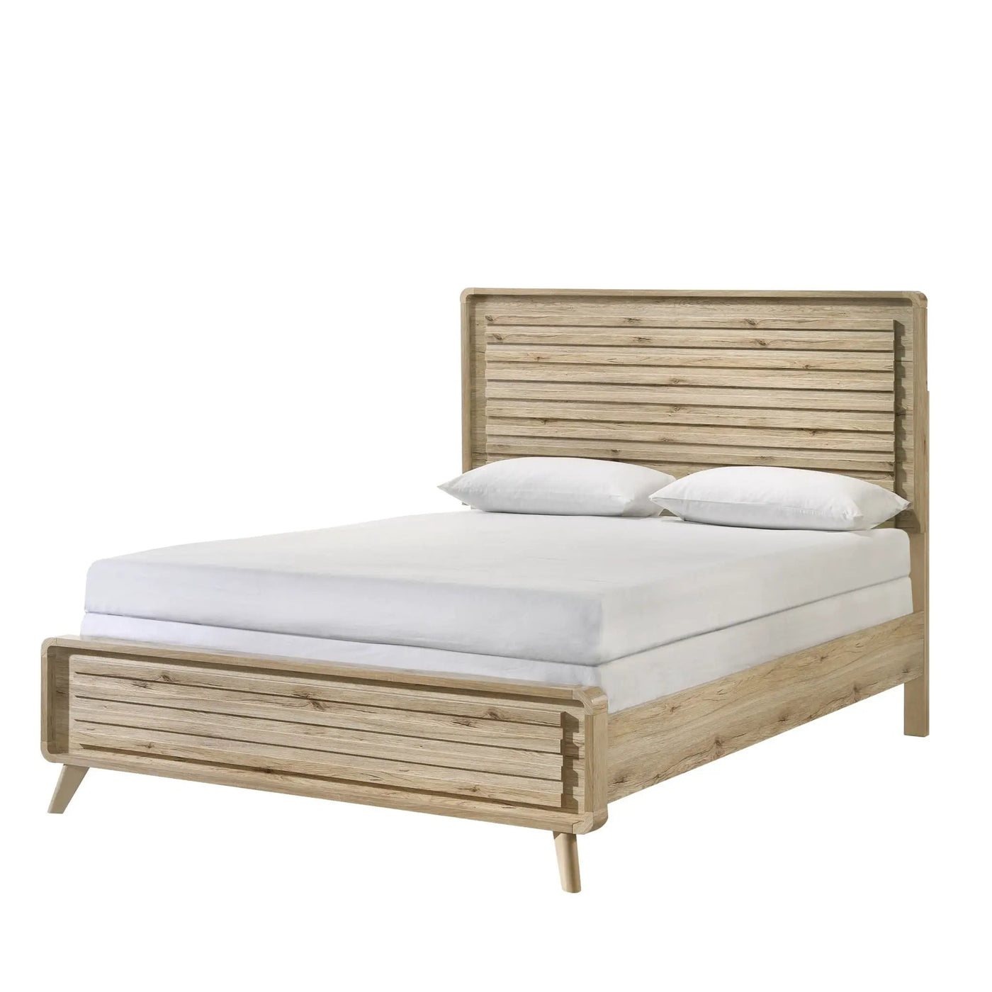 Panel Bed With Slatted Headboard And Footboard by HouseOfZazla