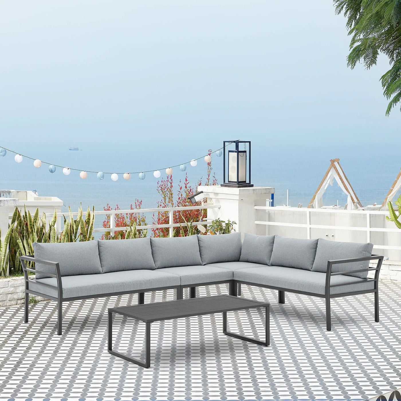 Sunnyside - 5 Piece Outdoor Conversation Set by HouseOfZazla