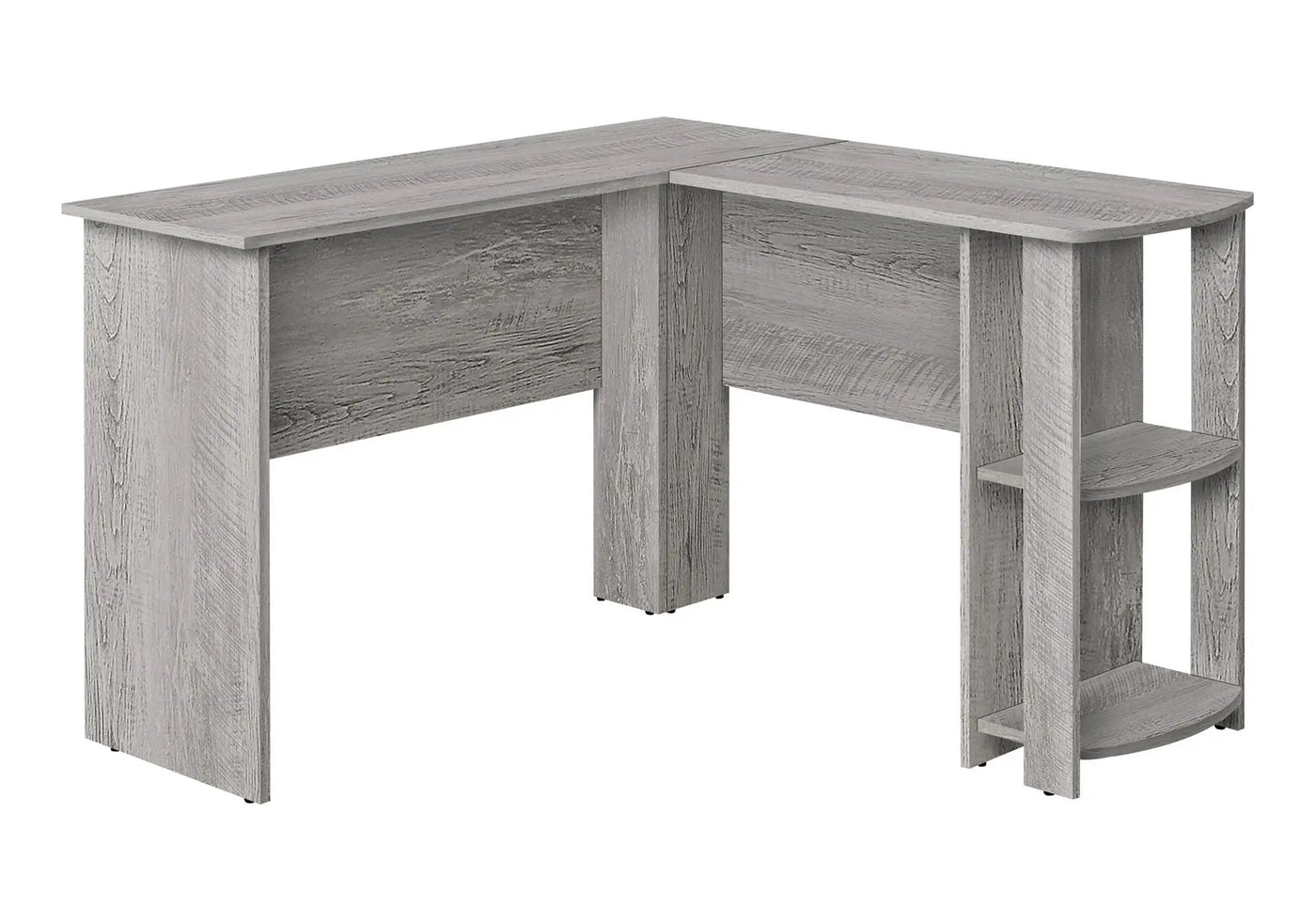 L-Shaped Corner Computer Desk with Storage Shelves by HouseOfZazla