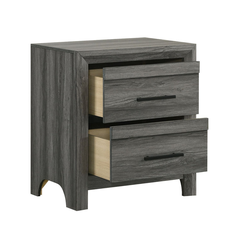 Denver - 2 Drawer Nightstand - Gray by HouseOfZazla