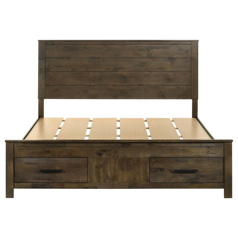 Greely - Eastern King Storage Bed - Brown by HouseOfZazla