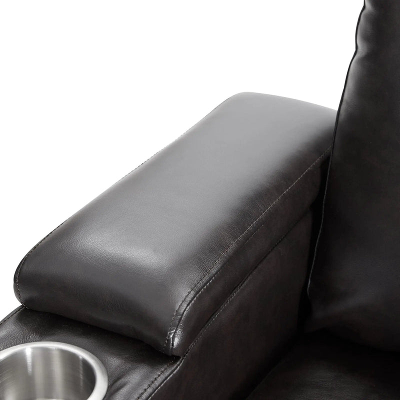 Power Motion Recliner With USB Charging Port And Hidden Arm Storage 2 Convenient Cup Holders Design And 360 Degree Swivel Tray Table by HouseOfZazla