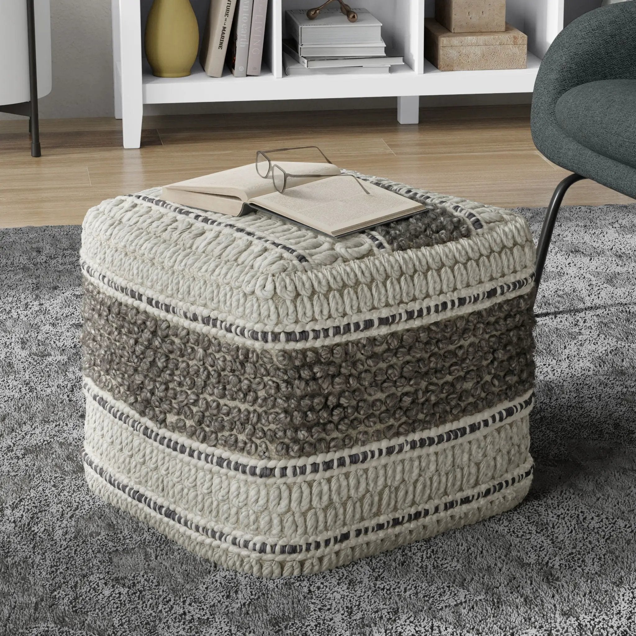 Grady - Handcrafted Square Pouf by Unique Piece Furniture