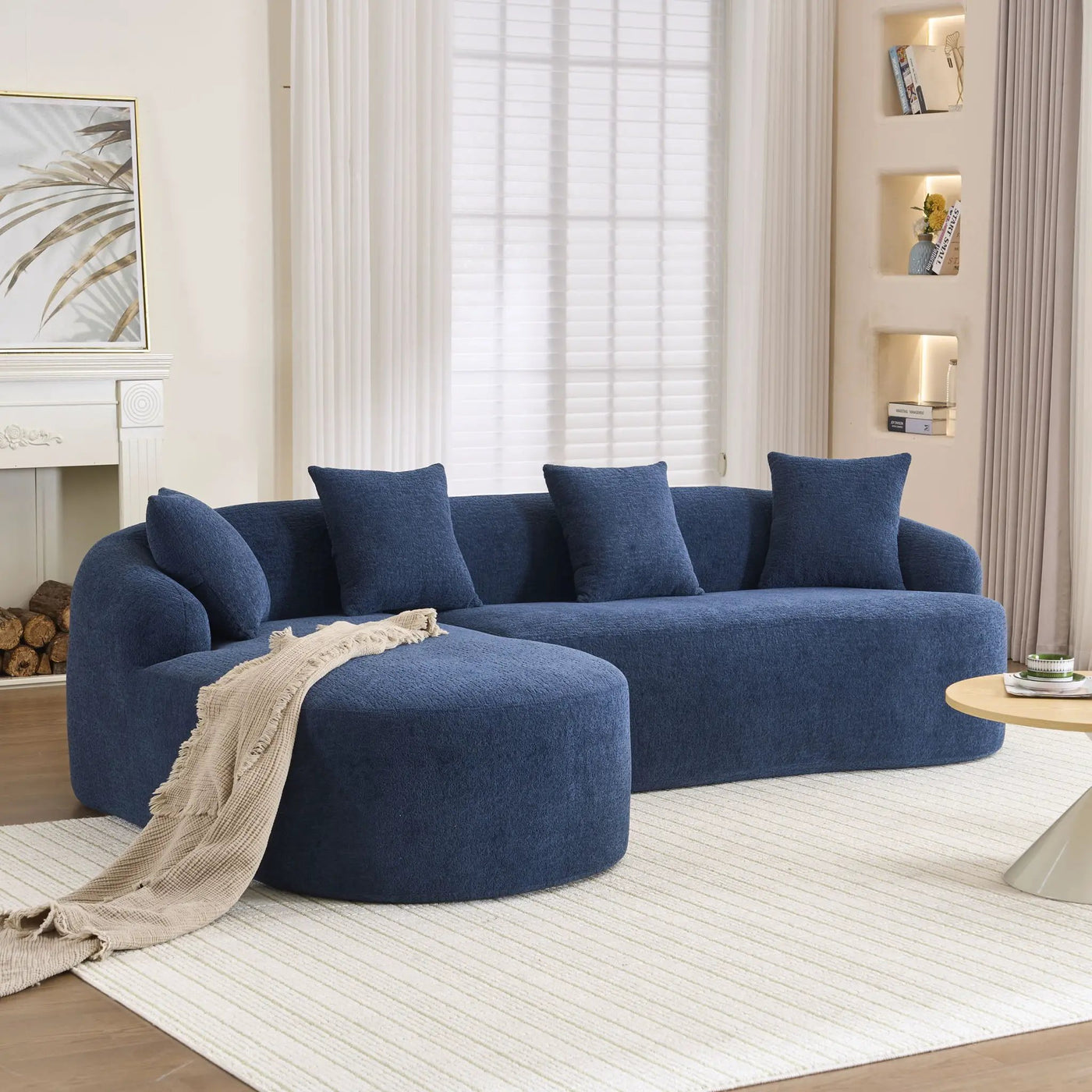 Combined Sofa With 4 Pillows by Unique Piece Furniture