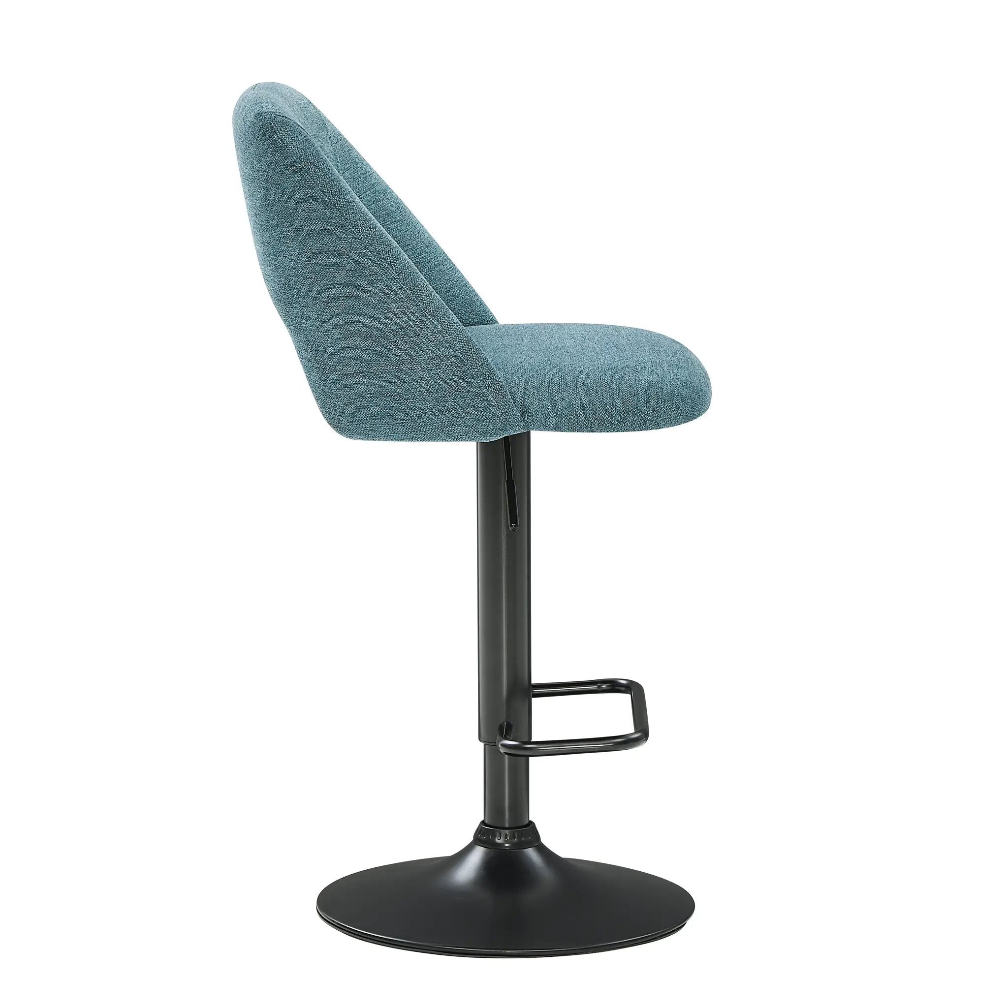 Nuvia Contemporary Adjustable Barstool with Upholstered Swivel Seats, Set of 2 by HouseOfZazla