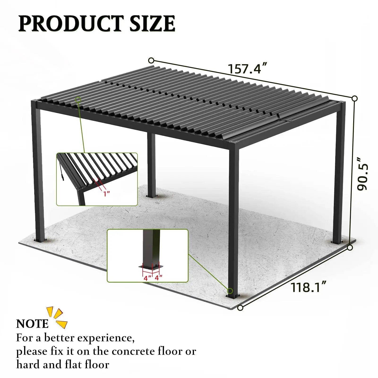 Louver Pergola Aluminium Frame & Louvers by Unique Piece Furniture