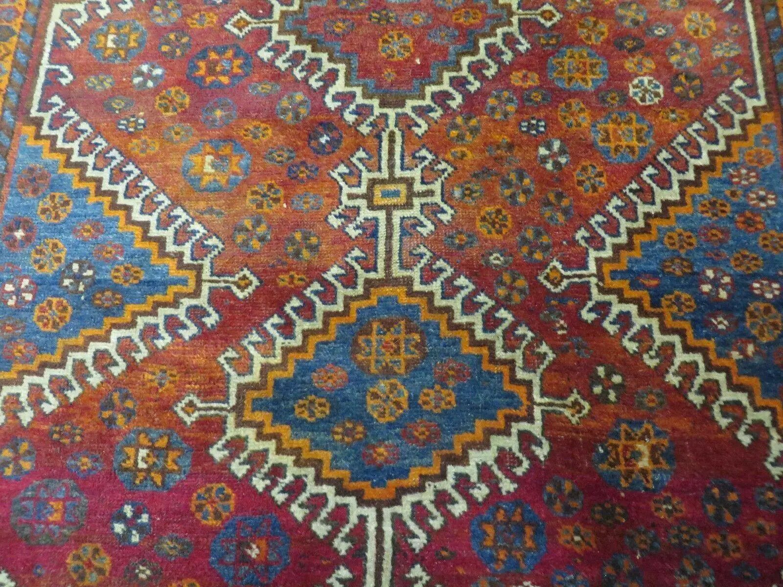 4' X 7' Antique Handmade Tribal Turkish Wool Rug Nice by Jewel Rugs